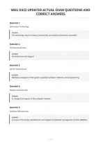 Wgu D322 Updated Actual Exam Questions And&NewLine;Correct Answers