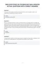 Wgu D333 Ethics In Technology Wgu Updated&NewLine;Actual Questions With Correct Answers