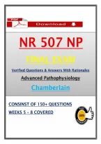 NR 507 NP Final Exam &ndash; Advanced Pathophysiology &ndash; Actual Questions & Answers &lpar;Chamberlain&rpar;