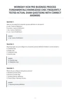Workday Hcm Pro Business Process&NewLine;Fundamentals Knowledge Chec Frequently&NewLine;Tested Actual Exam Questions With Correct&NewLine;Answers