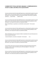 Community Final Review 2026&sol;2027&colon; Comprehensive Study Guide And Practice Questions