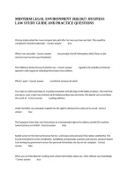 Midterm Legal Environment 2026&sol;2027&colon; Business Law Study Guide And Practice Questions