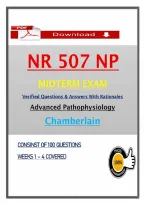 NR 507 NP Midterm Exam &ndash; Advanced Pathophysiology &ndash; Actual Questions & Answers &lpar;Chamberlain&rpar;