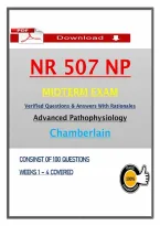 NR 507 NP Midterm Exam &ndash; Advanced Pathophysiology &ndash; Actual Questions & Answers &lpar;Chamberlain&rpar; PDF