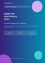 AAERT CET Final Practice Exam &vert; 157 Questions with Answer Key and Detailed Rationales
