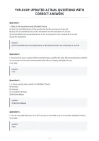 Yvr Avop Updated Actual Questions With&NewLine;Correct Answers