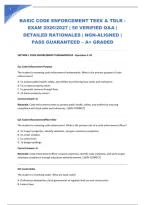 Basic Code Enforcement Teex & Tdlr - Exam 2026&sol;2027 &vert; 50 Verified Q&A &vert; Detailed Rationales &vert; Ngn-Aligned &vert; Pass Guaranteed &ndash; A&plus; Graded