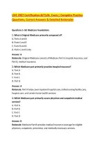 UHC 2027 Certification ACTUAL Exam &vert; Complete Practice &NewLine;Questions&comma; Correct Answers & Detailed Rationales