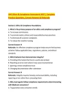 UHC Ethics & Compliance Assessment 2027 &vert; Complete &NewLine;Practice Questions&comma; Correct Answers & Rationale 