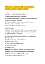 UHC Fast Track Certification 2027 &vert; Complete Practice &NewLine;Questions&comma; Answers & Detailed Rationales 