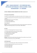 Cen - Exam 2026&sol;2027 &vert; 100 Verified Q&A &vert; Detailed Rationales &vert; Ngn-Aligned &vert; Pass Guaranteed &ndash; A&plus; Graded