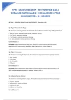 Cpn - Exam 2026&sol;2027 &vert; 100 Verified Q&A &vert; Detailed Rationales &vert; Ngn-Aligned &vert; Pass Guaranteed &ndash; A&plus; Graded