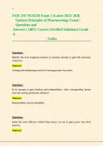 NUR210 Exam 1 &lpar;Latest 2025-2026 Update&rpar; Principles of Pharmacology &period;Exam&period;