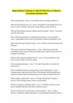 For Biopsychology by John PJ Pinel Steven J Barnes Verified Latest Update