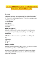 CEA EXAM PREP 2026&sol;2027 Questions&comma; Correct &NewLine;Answers & Detailed Rationales