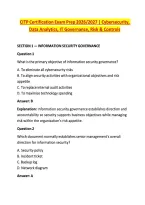 CITP Certification Exam Prep 2026&sol;2027 &vert; Cybersecurity&comma; &NewLine;Data Analytics&comma; IT Governance&comma; Risk & Controls