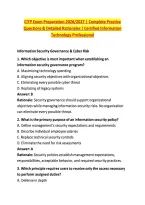 CITP Exam Preparation 2026&sol;2027 &vert; Complete Practice &NewLine;Questions & Detailed Rationales &vert; Certified Information &NewLine;Technology Professional 