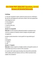 CEA EXAM PREP 2026&sol;2027 Questions&comma; Correct &NewLine;Answers & Detailed Rationales