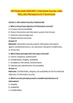 CITP Study Guide 2026&sol;2027 &vert; Information Security&comma; Cyber &NewLine;Risks&comma; Data Management & IT Governance