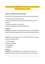 CITP Practice Exam 2026&sol;2027 &vert; Questions&comma; Correct Answers & &NewLine;Detailed Rationales &vert; AICPA 