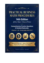 Test Bank for Practical Business Math Procedures&comma; 14th Edition by Jeffrey Slater&comma; Sharon Wittry&comma; Chapter 1-22 &vert; All Chapters