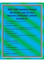 NSG 3280 Updated Actual&NewLine;Questions and Correct&NewLine;Answers 2026&sol;2027 edition&NewLine;Graded A&plus;&NewLine;The brain needs which of the two to survive&quest;&NewLine;Oxygen & Glucose&NewLine;3 multiple choice options&NewLine;&lowbar;&lowbar;&lowbar;&lowbar;&lowbar;&lowbar;&lowbar;&lowbar;&lowbar;&lowbar;&lowbar;&lowbar;&lowbar;&lowbar;&lowbar;&lowbar;&lowbar;&lowbar;&lowbar;&lowbar;&lowbar;&lowbar; is a secondary injury to ischemia that can&NewLine;result in f