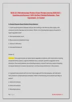 BIOD 331 Pathophysiology Module 4 Exam Portage Learning 2026&sol;2027 &ndash; Questions and Answers &vert; 100&percnt; Verified &vert; Detailed Rationales &ndash; Pass Guaranteed &ndash; A&plus; Graded