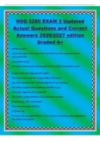 NSG-3280 EXAM 3 Updated&NewLine;Actual Questions and Correct&NewLine;Answers 2026&sol;2027 edition&NewLine;Graded A&plus;&NewLine;primary injury&NewLine;initial damage to the brain that results from the traumatic event&NewLine;not reversible&NewLine;secondary injury&NewLine;an insult to the brain subsequent to the orig