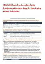 NSG 3450 Exam One Complete Guide Questions And Answers Rated A&plus; New Update Assured Satisfaction