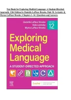 Test Bank for Exploring Medical Language&colon; A Student-Directed Approach&comma; 12th Edition