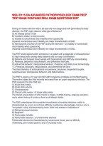 WGU D115 Advanced Pathophysiology OA Exam Prep 2027 &vert; Practice Questions