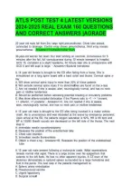 ATLS Post Test Exam Study Guide &vert; 160&plus; Real Questions & Correct Answers &vert; Latest Versions &vert; Graded A&plus;