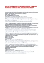 WGU D115 Advanced Pathophysiology OA Exam Prep 2027 &vert; Practice Questions and Answers