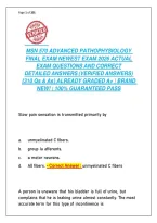 Msn 570 Advanced Pathophysiology &NewLine;Final Exam Newest Exam 2026 Actual &NewLine;Exam Questions And Correct &NewLine;Detailed Answers &lpar;Verified Answers&rpar; &NewLine;&lbrace;310 Qs & As&rcub; Already Graded A&plus; &vert; Brand &NewLine;New&excl; &vert; 100&percnt; Guaranteed Pass 