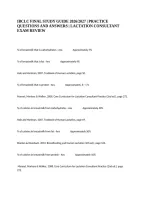 Ibclc Final Study Guide 2026&sol;2027 &vert; Practice Questions And Answers &vert; Lactation Consultant Exam Review