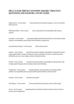 Ibclc Exam&colon; Breast Anatomy 2026&sol;2027 &vert; Practice Questions And Answers &vert; Study Guide