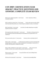 Con 3990V Certification Exam 2026&sol;2027 &vert; Practice Questions And Answers &vert; Complete Exam Review