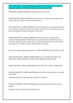 Wgu D265 Exam Critical Thinking Exam Questions And Correct Answers &vert; Already Graded A&plus; &vert; Verified Answers &vert; Latest Version 2024&NewLine;