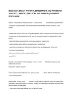 Ibclc Exam&colon; Breast Anatomy&comma; Development And Physiology 2026&sol;2027 &vert; Practice Questions And Answers &vert; Complete Study Guide