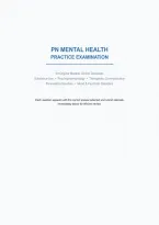 Pn Mental Health &NewLine;Practice Examination 