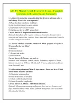 ATI PN Mental Health Proctored Exam &ndash; Complete &NewLine;Questions with Answers and Rationales 