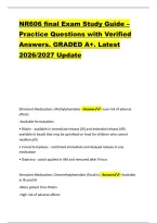 NR606 final Exam Study Guide &ndash; &NewLine;Practice Questions with Verified &NewLine;Answers&period; GRADED A&plus;&period; Latest &NewLine;2026&sol;2027 Update 