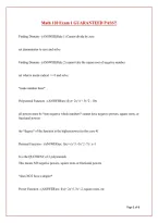 Math 110 Exam 1 Guaranteed Pass&excl;&excl;