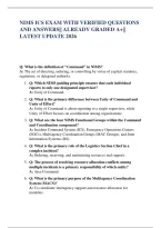 Nims Ics Exam With Verified Questions &NewLine;And Answers&vert;&vert; Already Graded A&plus;&vert;&vert; &NewLine;Latest Update 2026