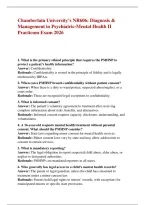 Chamberlain University&rsquo;s NR606&colon; Diagnosis & &NewLine;Management in Psychiatric-Mental Health II &NewLine;Practicum Exam 2026