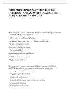 Nr606 Midterm Exam With Verified &NewLine;Questions And Answers&vert;&vert; Guaranteed &NewLine;Pass&vert;&vert; Already Graded A&plus;