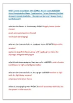 WSET Level 1 Actual Exam 2026 &vert;&vert; Most Recent Exam 2026&vert;2027 &NewLine;Actual Complete Real Exam Questions And Correct Answers &lpar;Verified &NewLine;Answers&rpar; Already Graded A&plus; &vert; Guaranteed Success&excl;&excl; Newest Exam &vert; &NewLine;Just Released&excl;&excl;