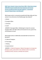 WSET level 2 Award&colon; Practice Actual Exam 2026 &vert;&vert; Most Recent Exam &NewLine;2026&vert;2027 Actual Complete Real Exam Questions And Correct &NewLine;Answers &lpar;Verified Answers&rpar; Already Graded A&plus; &vert; Guaranteed &NewLine;Success&excl;&excl; Newest Exam &vert; Just Released&excl;&excl; 