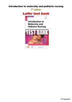 Introduction to Maternity and Pediatric Nursing 7th Edition by Leifer &ndash; Comprehensive Test Bank&comma; Practice Questions&comma; Answers&comma; and Nursing Exam Preparation
