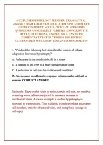 Gcu Pathophysiology Midterm Exam Actual 2026&sol;2027 High Yield Practice Questions And Study Guide Complete Accurate Exam Approved Questions And Correct Verified Answers With Detailed Rationales &lpar;Reliable Answers&rpar; Currently Updated Version 2026 Edition &vert;Guar